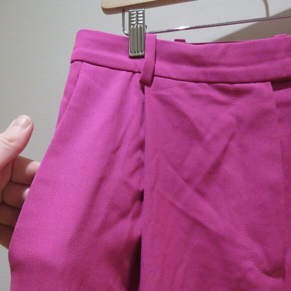 & OTHER STORIES Wide Leg Tailored Trousers in Pink Office Preppy - Size US 10 - Picture 4 of 13